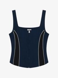 SIMKHAI Aya contrast-panel Top | Blue | FARFETCH at Farfetch
